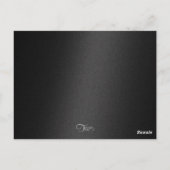 テーブル番号黒きらめくと結晶 ポストカード (裏面)