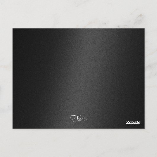 テーブル番号黒きらめくと結晶 ポストカード (裏面)