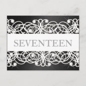 テーブル番号黒きらめくと結晶 ポストカード (正面)