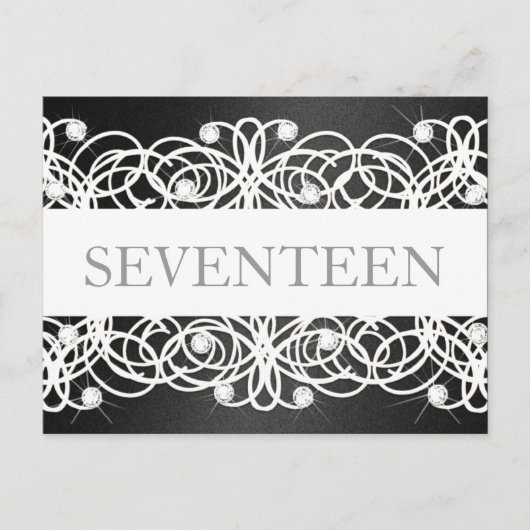 テーブル番号黒きらめくと結晶 ポストカード (正面)