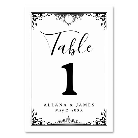 テーブル番号 (裏面)