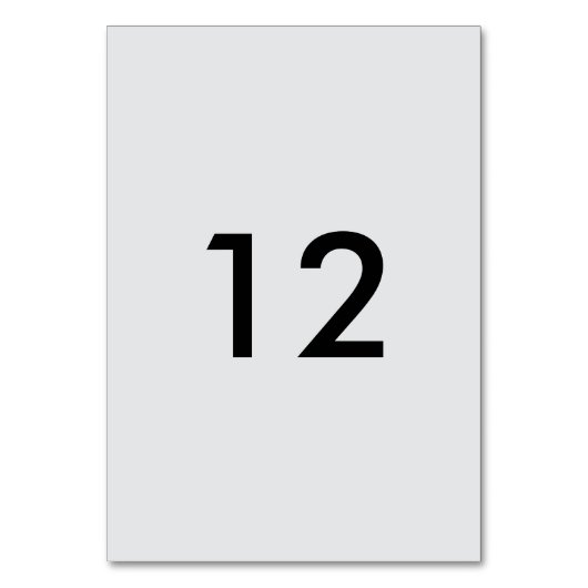 テーブル番号 (裏面)