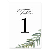 テーブル番号 (裏面)