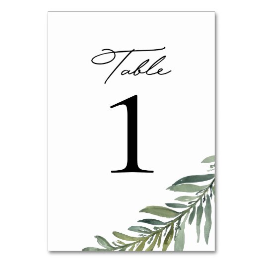 テーブル番号 (裏面)