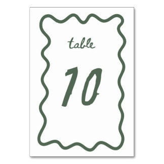 テーブル番号10 テーブルナンバー