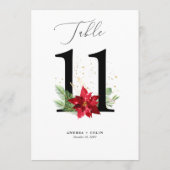 テーブル番号11金ゴールド水色ホリデーボタニカル プログラム (裏面)