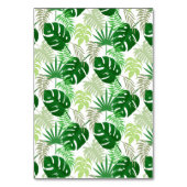 テーブル番号 |エキゾチックな緑の熱帯葉の (裏面)