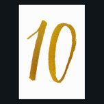 テーブル番号 – カジュアルブラシスクリプトタイポグラフィ-10<br><div class="desc">表番号10：このブカジュアルラシスクリプト表番号カードは、金ゴールドフォイルに設フェイク定される。重要：ホイルの外観は印刷効果である。ホイルじゃな実在いよ。この効果もしは望ましくないが、次のように削除できる： 1) クリックの上にカスタマイズある「更にも」。2) z-金ゴールドフォイルを示す画像を見つけ、削除する。次に、背景色から独自の色を選択する。</div>