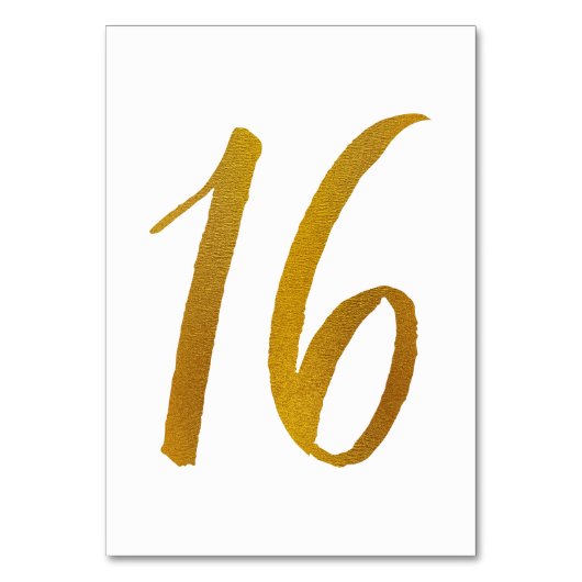 テーブル番号 – カジュアルブラシスクリプトタイポグラフィ-16 (正面)