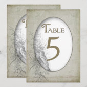 テーブル番号 カード 5.5 X 7.5 - ヴィンテージ 鳥コレクション (正面/裏面)