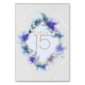 テーブル番号 – バイオレット半透明の水色の花 (裏面)