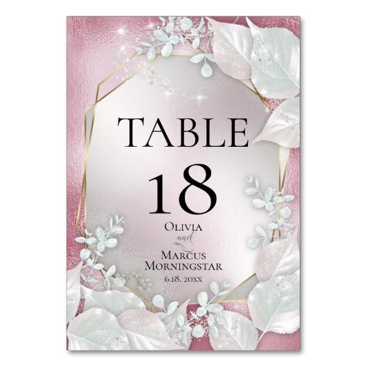 テーブル番号 | バーガンディパール シマー (正面)