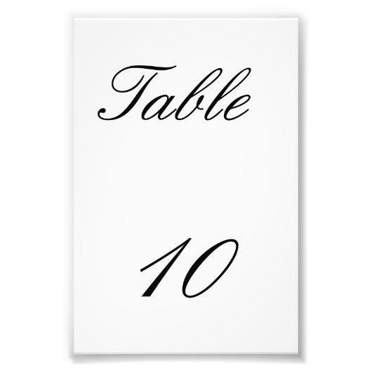 テーブル番号 フォトプリント            (正面)