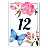 テーブル番号 – フローラ蝶デザイン2 (裏面)