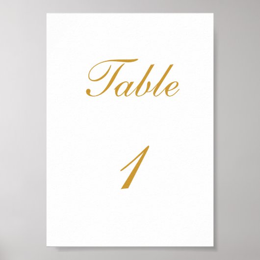 テーブル番号 ポスター (正面)