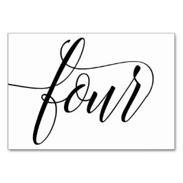 テーブル番号 – ラックスタイポグラフィ(黒) 4