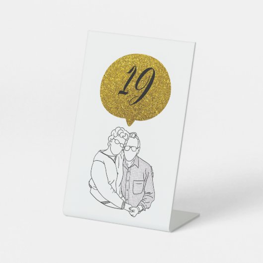 テーブル番号 台座サイン (正面)