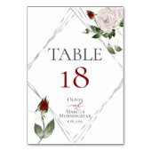 テーブル番号 | 水彩の頬紅とカベルネのバラ (裏面)