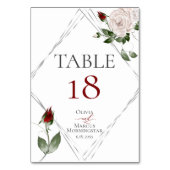 テーブル番号 | 水彩の頬紅とカベルネのバラ (正面)