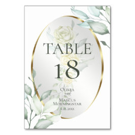 テーブル番号 | 水彩アイボリーイエロー ブラッシュローズ