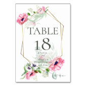 テーブル番号 | 水彩ピンクポピー (裏面)