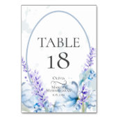 テーブル番号 | 水彩ラベンダー - ダスティーブルー (裏面)