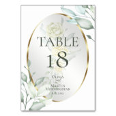 テーブル番号 | 水彩画の象牙色の黄色とバラ色のバラ (裏面)