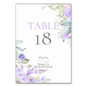 テーブル番号 |薄紫フローラフレーム (裏面)