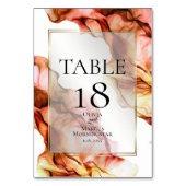 テーブル番号 | 鮮やかな秋の色彩 抽象的なインク (裏面)