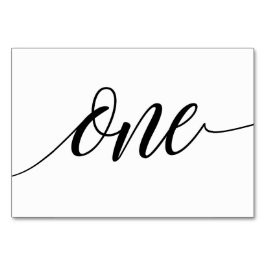 テーブル番号 – Luxeタイポグラフィ(黒) 1