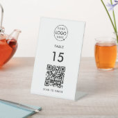 テーブル番号QRコードレストランカフェの注文スキャン 台座サイン (インサイチュ)