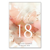 テーブル番号RoseGoldウォーター結婚カラー テーブルナンバー (裏面)