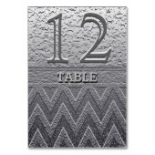 テーブル第|モダンな銀製のシェブロン テーブルナンバー (裏面)