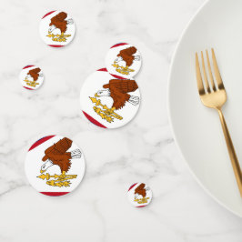 テーブル紙吹雪とアメリカ合衆国サモア国旗 コンフェッティ