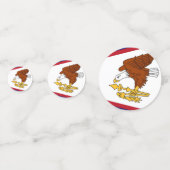 テーブル紙吹雪とアメリカ合衆国サモア国旗 コンフェッティ (裏面)