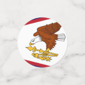 テーブル紙吹雪とアメリカ合衆国サモア国旗 コンフェッティ (スモール正面)