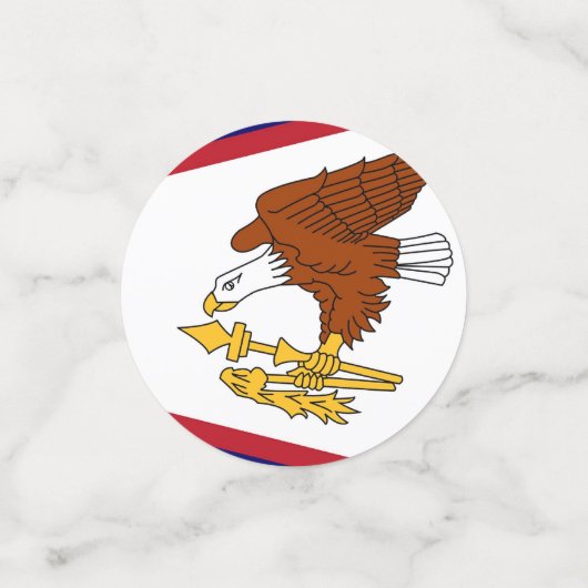 テーブル紙吹雪とアメリカ合衆国サモア国旗 コンフェッティ (スモール正面)