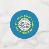 テーブル紙吹雪とサウスダコタ州旗 コンフェッティ (スモール正面)