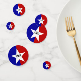 テーブル紙吹雪とサンアントニオ州旗,テキサス州 コンフェッティ