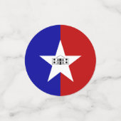 テーブル紙吹雪とサンアントニオ州旗，テキサス州 コンフェッティ (スモール正面)