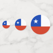 テーブル紙吹雪とチリ国旗 コンフェッティ (裏面)