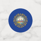 テーブル紙吹雪とニューハンプシャー州旗 コンフェッティ (スモール正面)