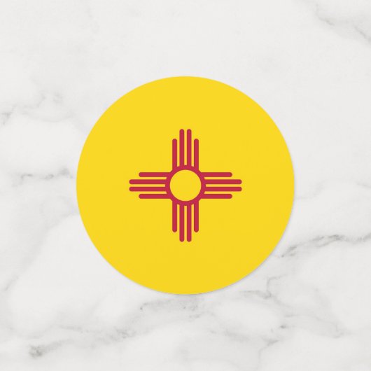 テーブル紙吹雪とニューメキシコ州旗 コンフェッティ (スモール正面)