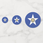 テーブル紙吹雪とヒューストン州旗,テキサス州 コンフェッティ (正面)