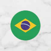 テーブル紙吹雪とブラジル国旗 コンフェッティ (スモール正面)