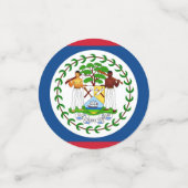 テーブル紙吹雪とベリーズ国旗 コンフェッティ (スモール正面)