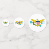 テーブル紙吹雪とヴァージン諸島国旗 コンフェッティ (裏面)