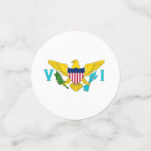 テーブル紙吹雪とヴァージン諸島国旗 コンフェッティ (スモール正面)