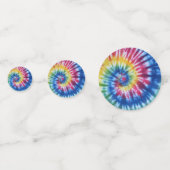 テーブル紙吹雪レインボー絞り染めレインボーカラー コンフェッティ (裏面)