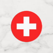 テーブル紙吹雪(スイス国旗) コンフェッティ (スモール正面)